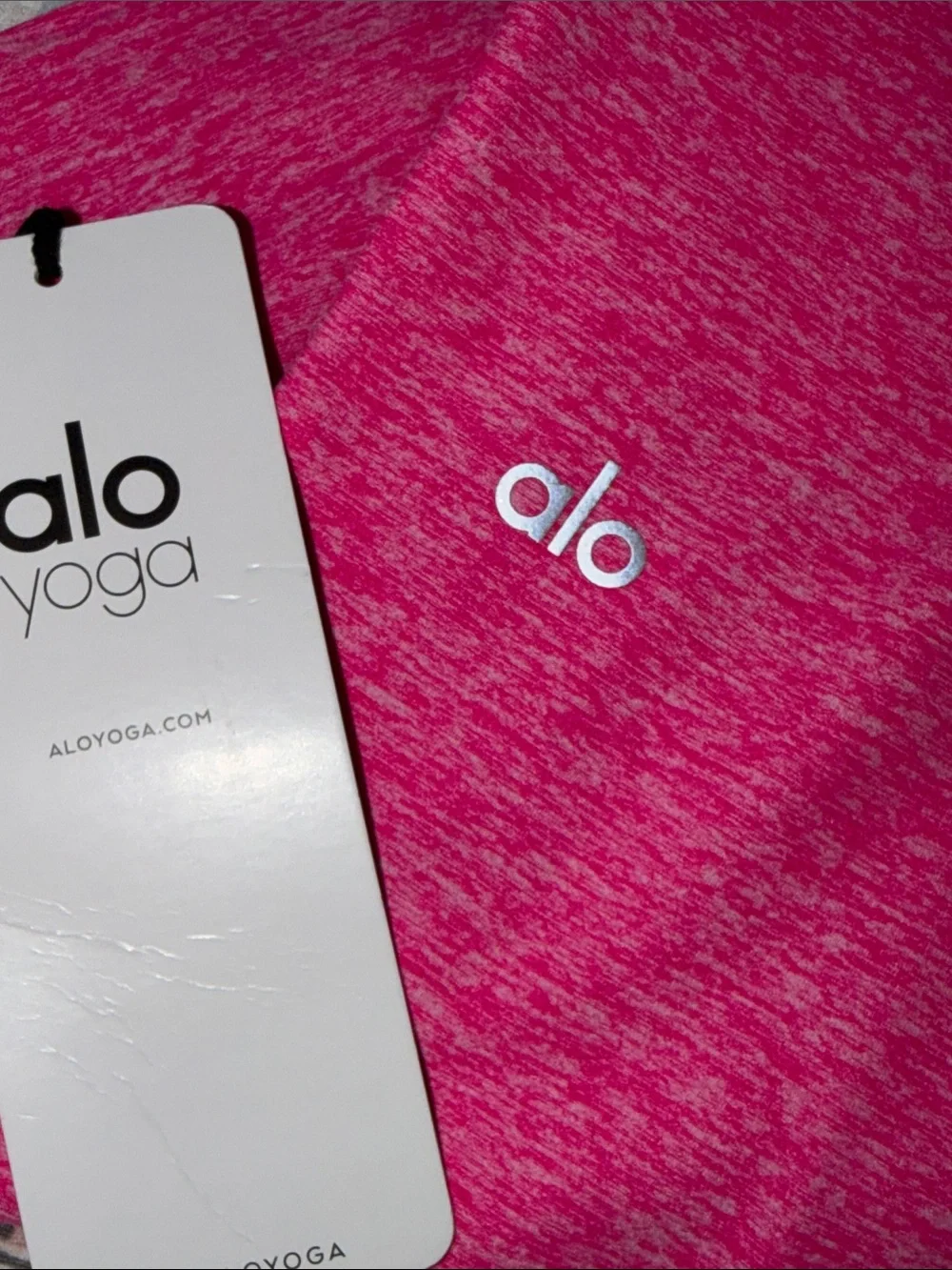 NWT ALO Yoga 7/8 Alosoft Highlight Legging in Neon Pink Heather size large